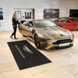 Aston Martin Logo Mat Installed in Wilmslow Dealership by UK Mats