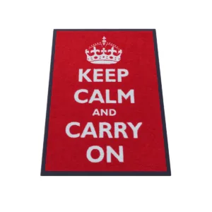Keep Calm and Carry On Personalised Floor Mat - Custom Mats