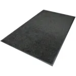 Heavy-duty rubber-backed mat flat - black/grey