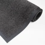 Heavy-duty rubber-backed mat rolled - black/grey