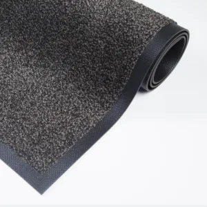 Heavy-duty rubber-backed mat rolled - black/mink
