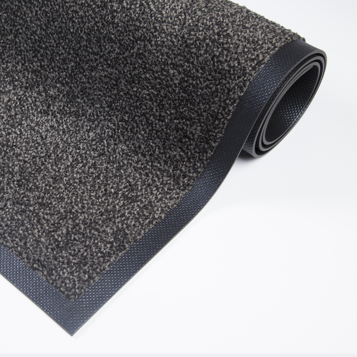 Heavy-duty rubber-backed mat rolled – black/mink Heavy-duty rubber-backed mat rolled - black/mink
