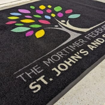 Rubber-backed Printed Logo Mat Rubber-backed Printed Logo Mat For School