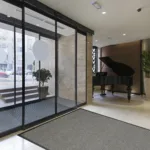 Large Waterhog Entrance Mat in Grey Squares - Dirt-Trapper Mats