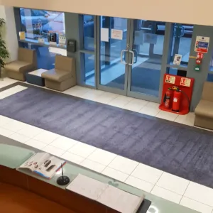 Large Rubber-Backed Runner Mat in Entrance Reception Area