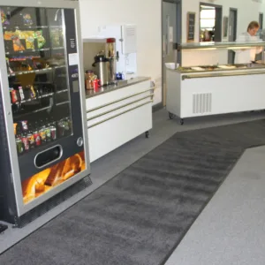 Large Custom Shape Runner Mat in Canteen Area