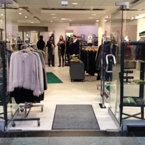 Grey Premium Rubber-Backed Mat in Retail Store - Heavy Duty Entrance Mats