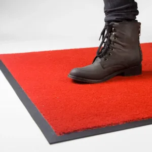 Red Premium Rubber-Backed Floor Mat - Heavy Duty Entrance Mats